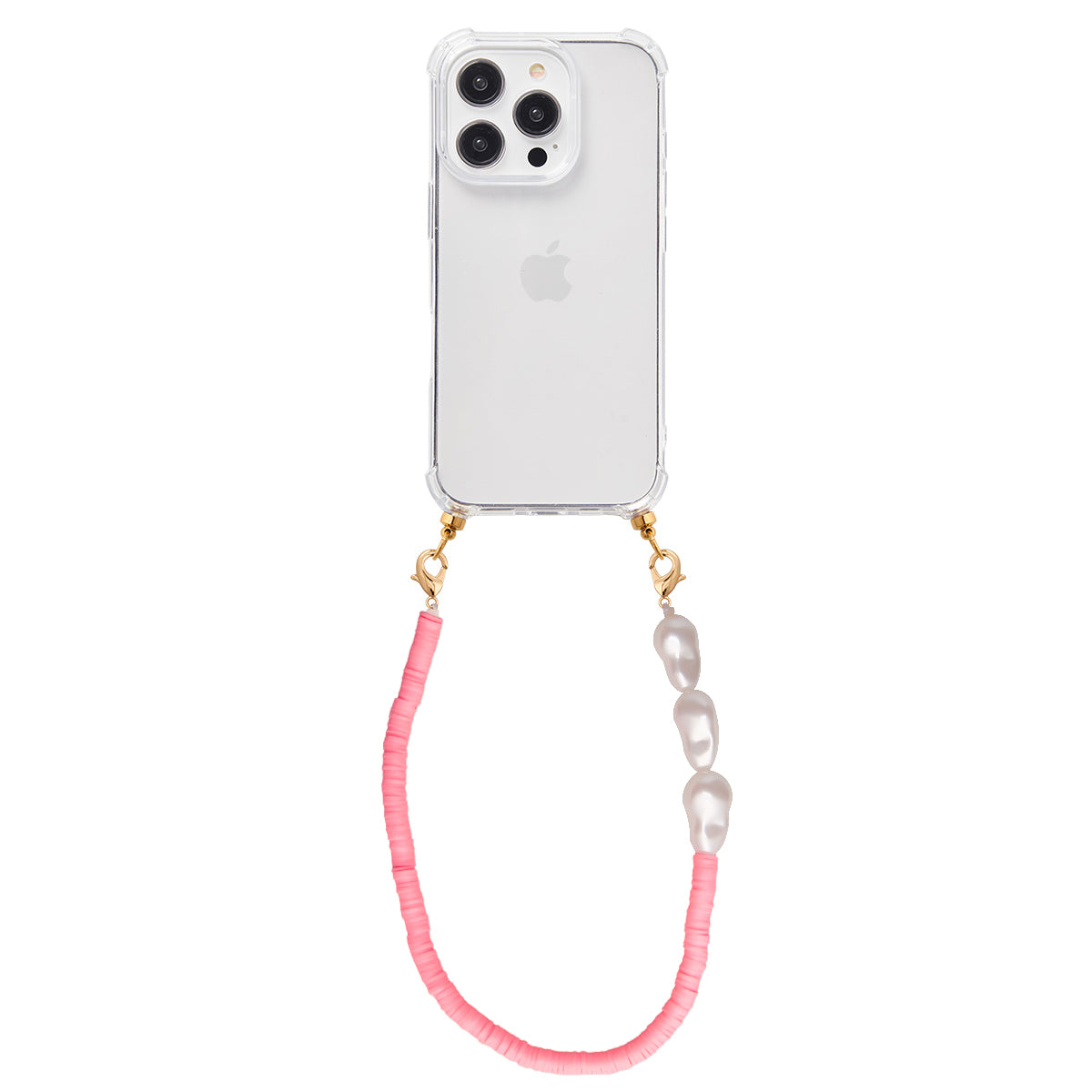 Phone case with pearl blossom cord