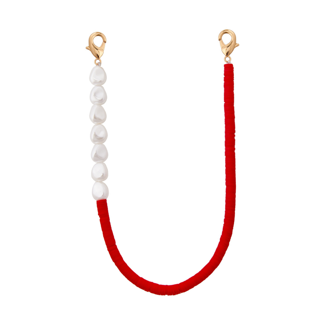 Red & pearl cord