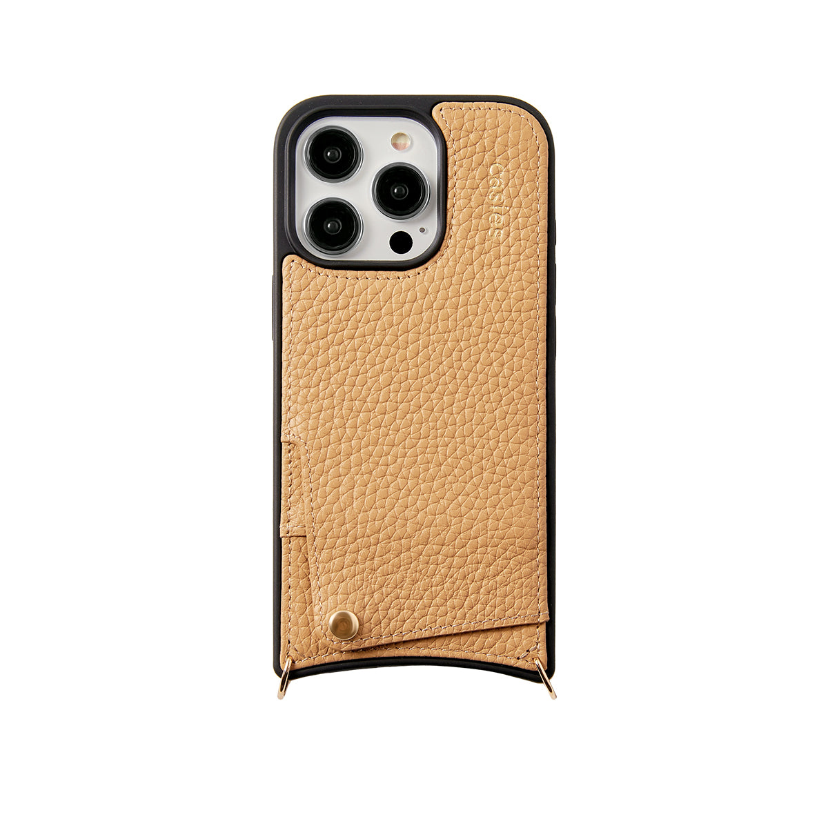 Leather phone case without cord - Brown