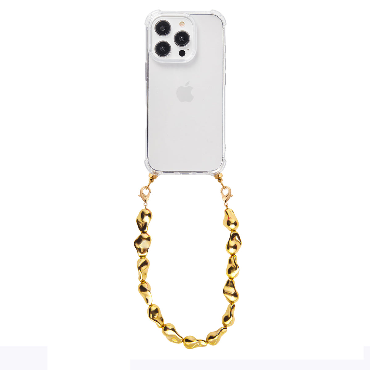 Phone case with golden crush cord