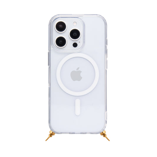 Transparent MagSafe phone case with rings