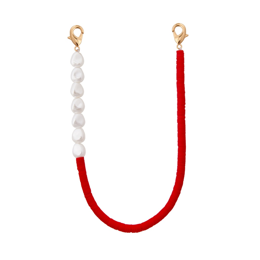 Red &amp; pearl cord