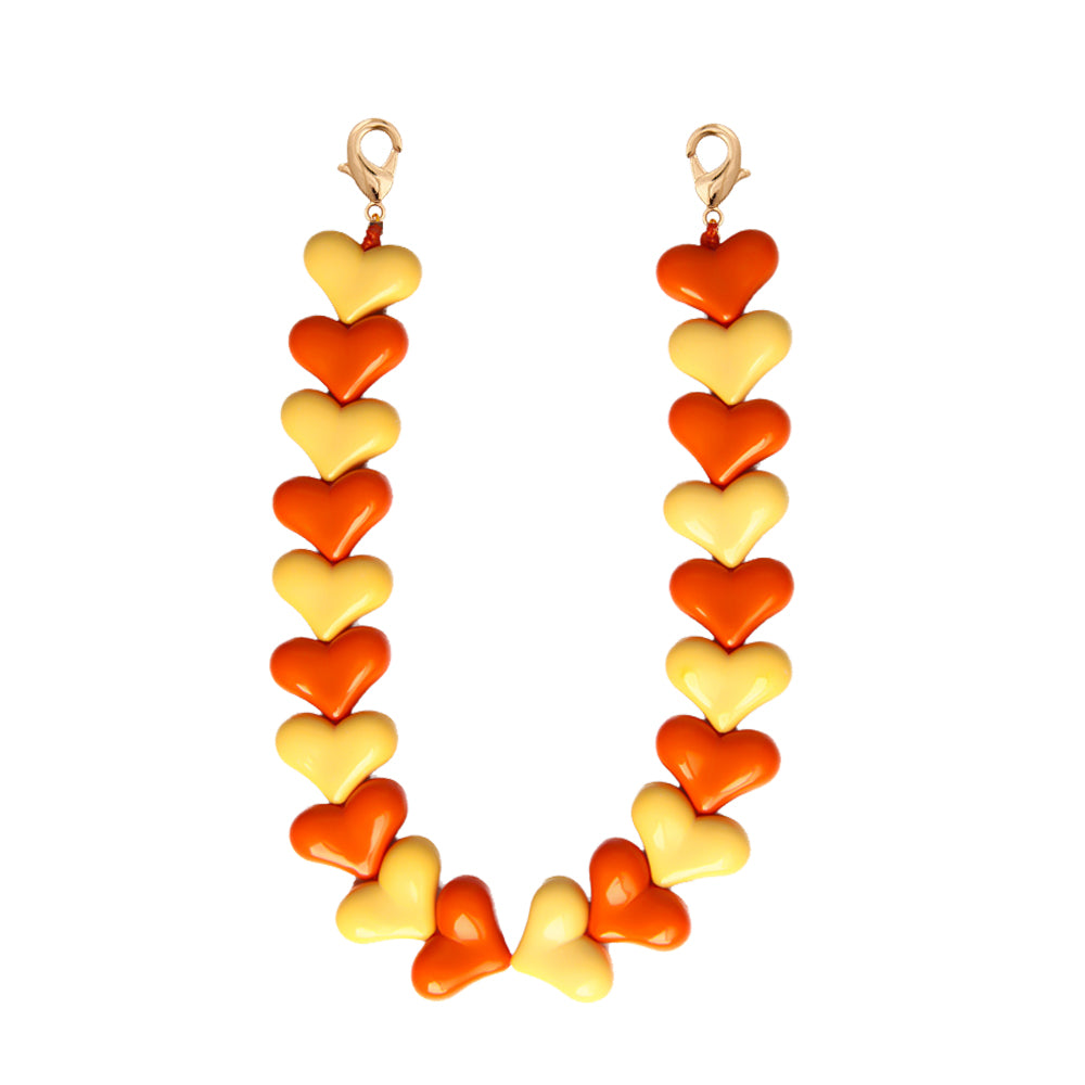 Orange & yellow hearts cord