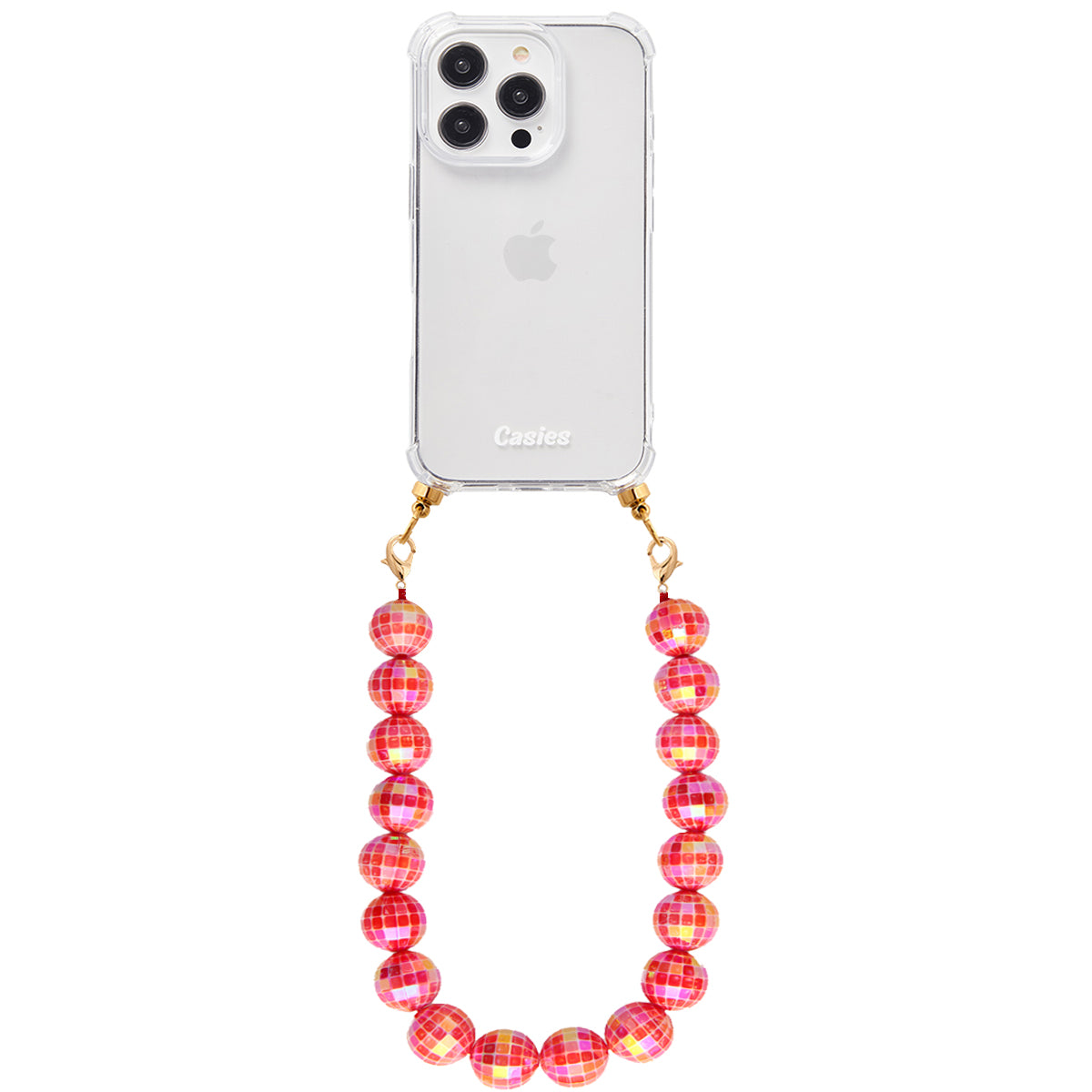 Phone case with red disco cord