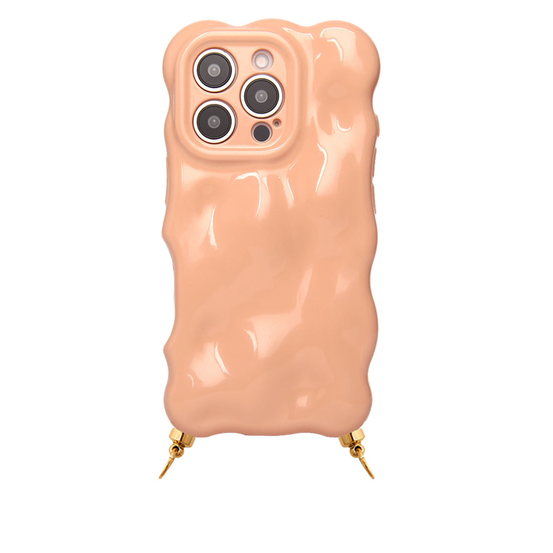 Bubbly phone case orange with rings