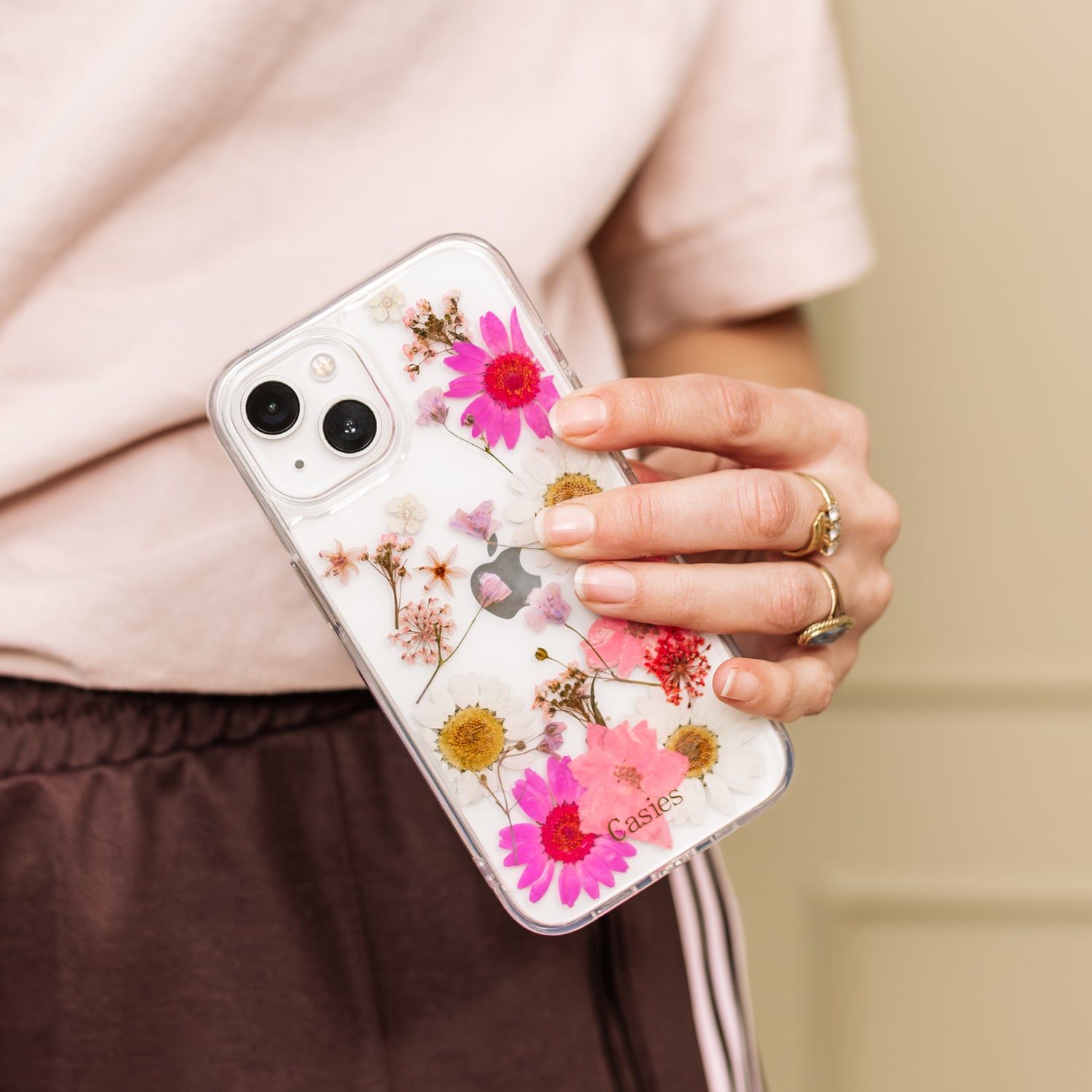 Pink Lemonade Dried Flowers Phonecase