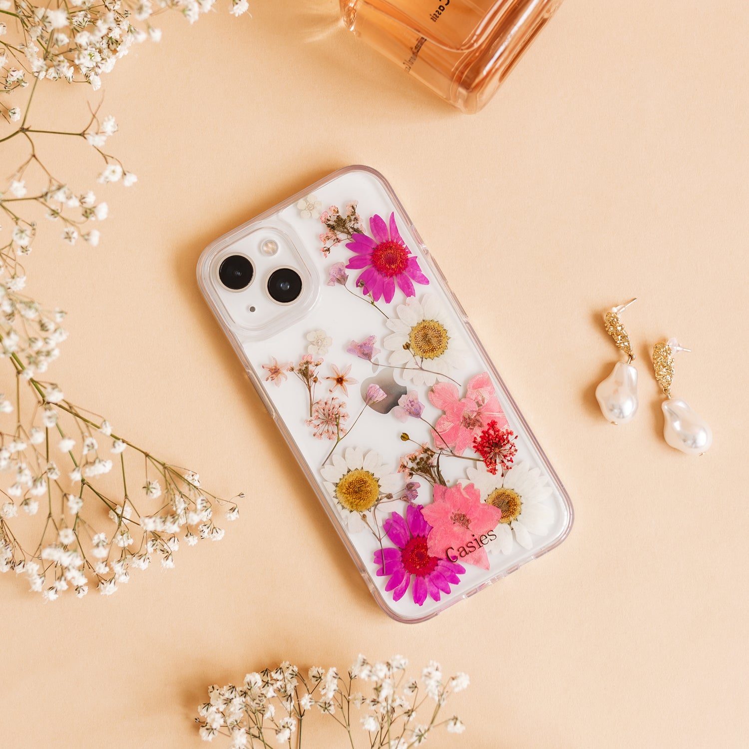 Pink Lemonade Dried Flowers Phonecase