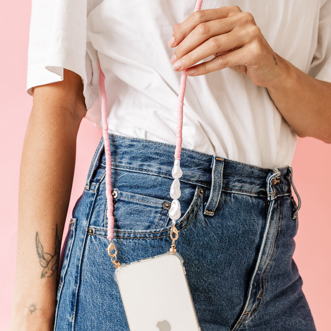 Phone case with coral breeze cord