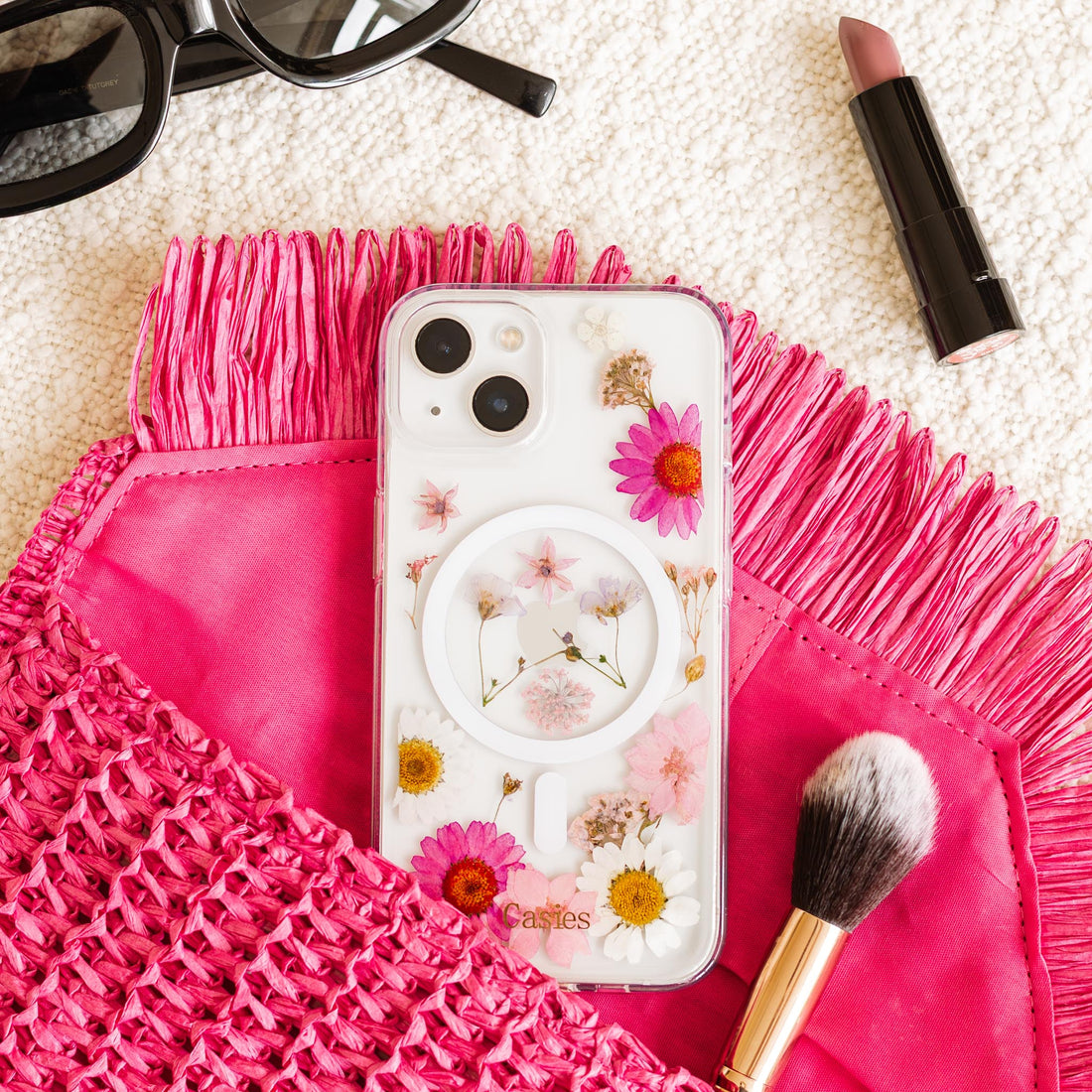 Pink Lemonade Dried Flowers Phonecase – with MagSafe