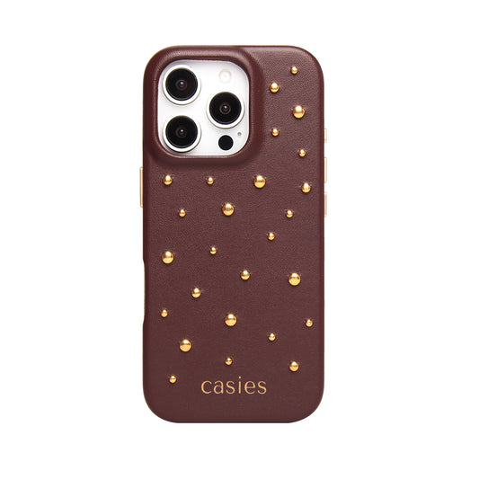 Stud case dark brown